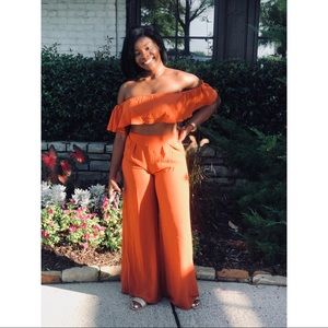 Off Shoulder Pant Set